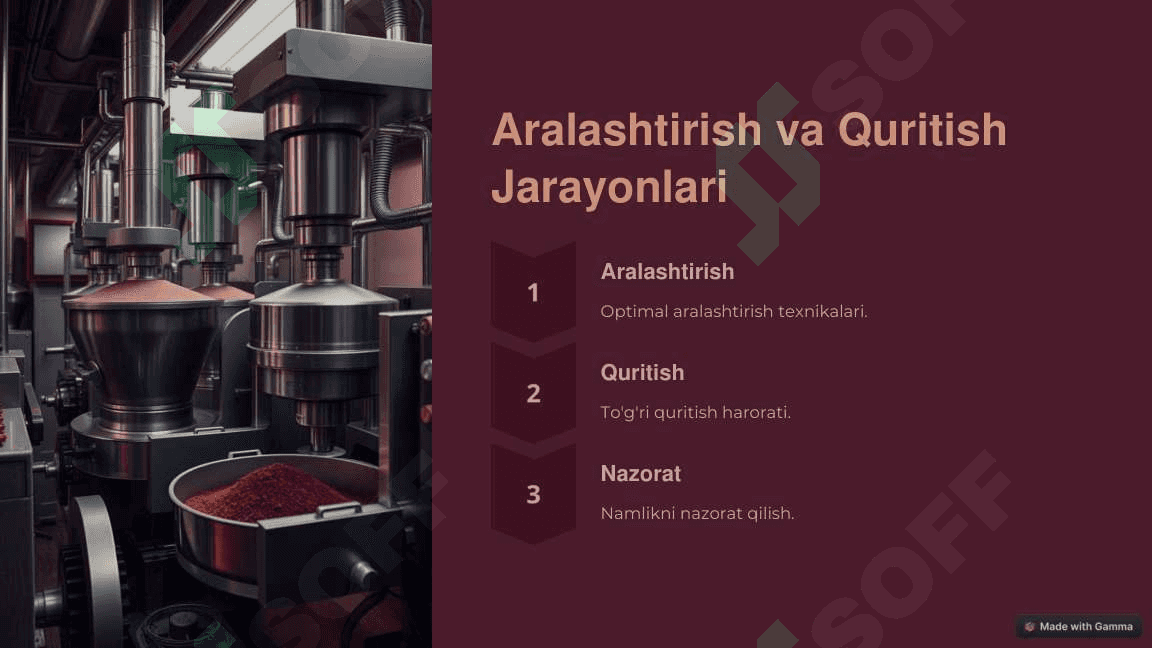 Sekret Ishlab Chiqarish jarayonini tahlil qilish 4