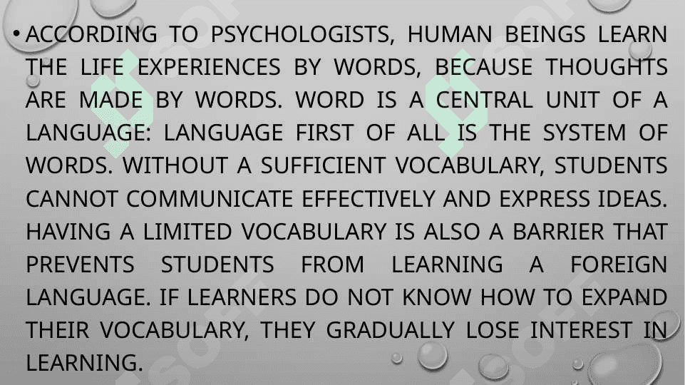 TEACHING ENGLISH VOCABULARY 2