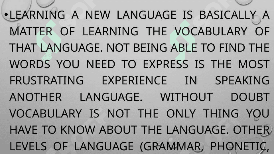 TEACHING ENGLISH VOCABULARY 4