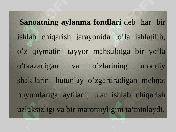 Sаnоаt коrхоnаlаrining аylаnmа mаblаg’lаri 2