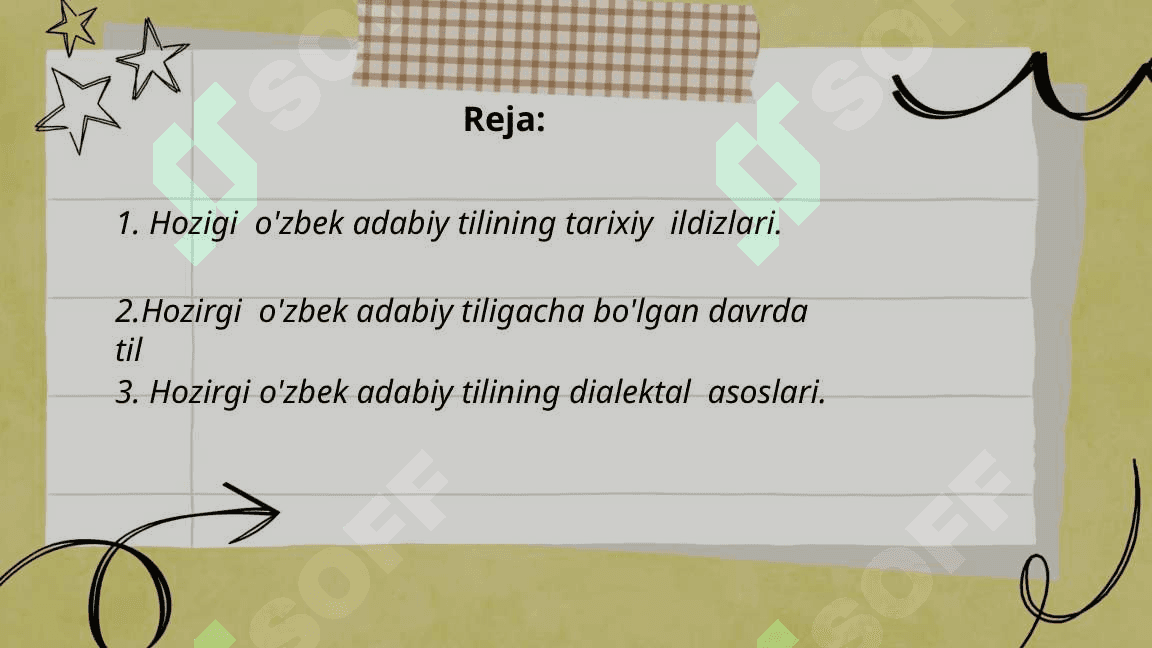 Hozirgi o'zbek adabiy tilining tarixiy ildizlari va dialektal asoslari 2
