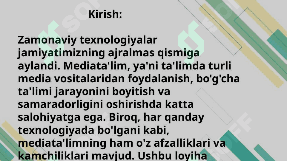 Bog'cha Bolalarini O'qitishda Mediata'lim 2