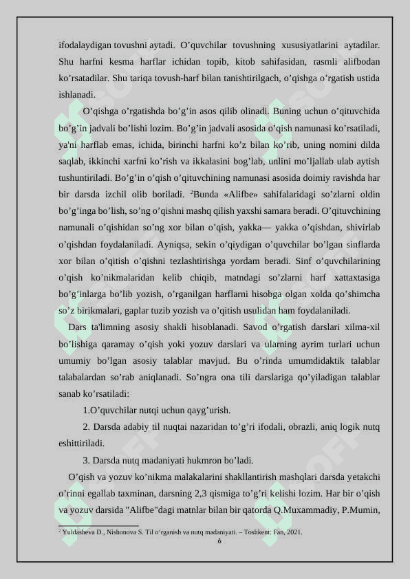 SAVOD O’RGATISH DAVRIDA O’QUVCHILAR NUTQINI O’STIRISH 6
