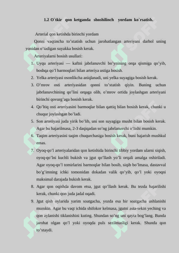 qon ketish turlari va uni oldini olish 8