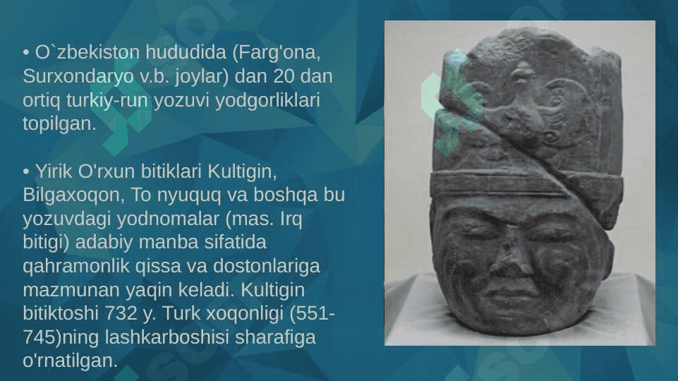 Oʻrxun-Enasoy yodgorliklari ustida ishlash.Tarix 3
