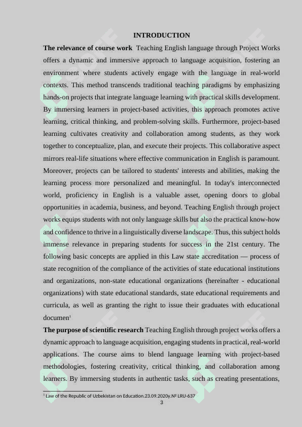 Teaching English language through Project works 3