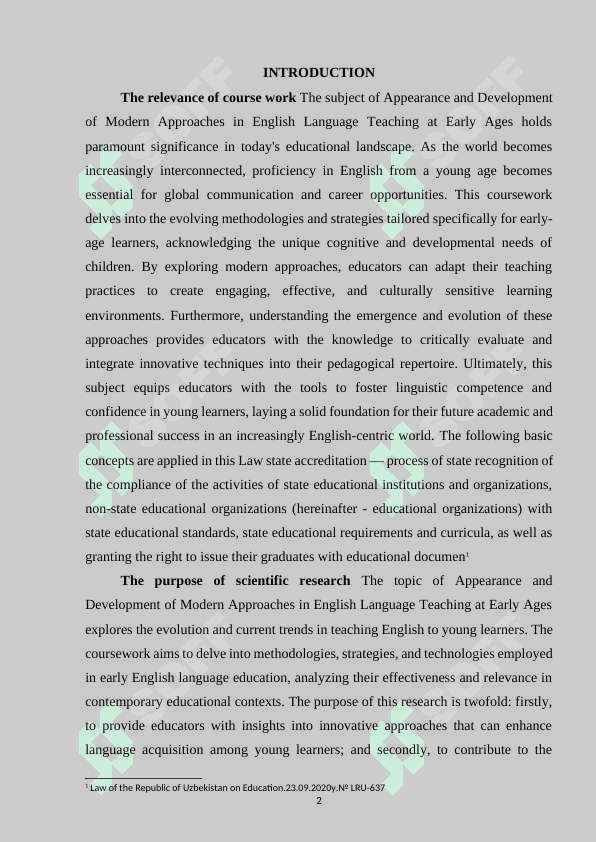 APPEARANCE AND DEVELOPMENT OF MODERN APPROACHES IN ENGLISH LANGUAGE TEACHING AT EARLY AGES 2
