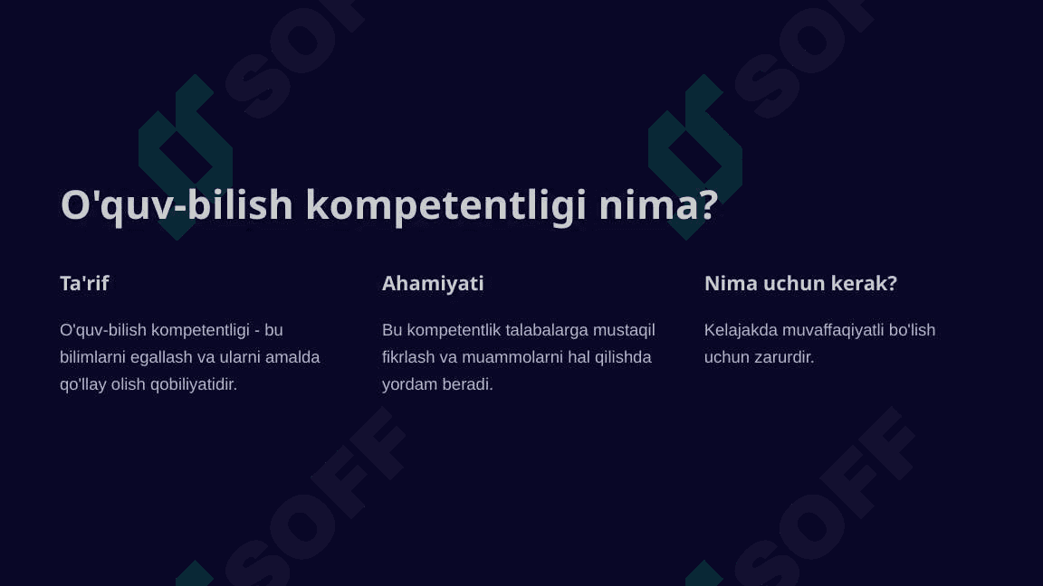 Ta’lim jarayonida talabalar o’quv-bilish kompetentligini rivojlantirish 3