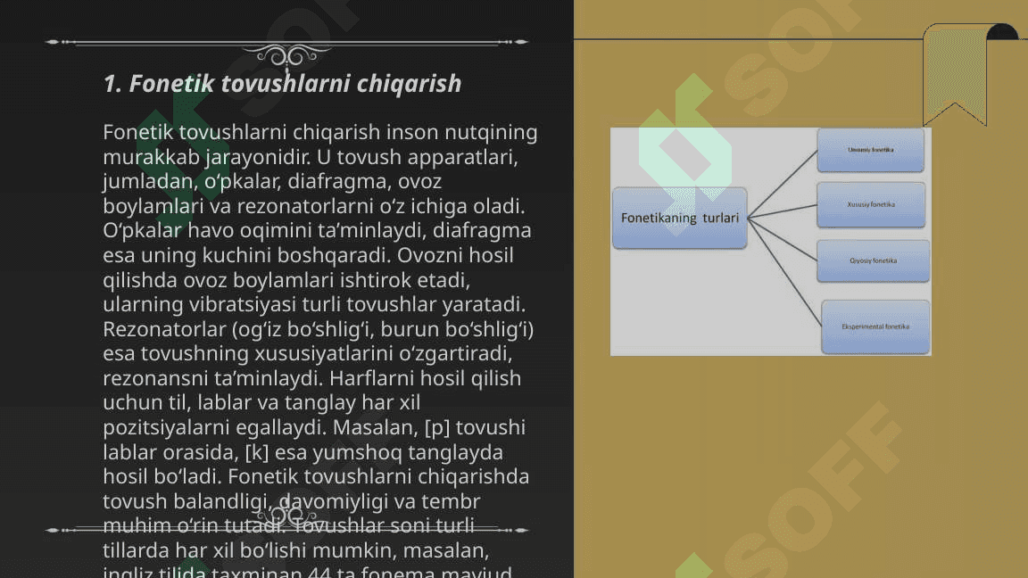 Fonetikaning to‘rt aspekti Ona tili 3