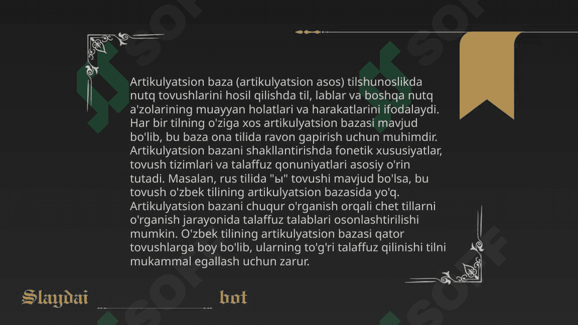 Fonetikaning to‘rt aspekti Ona tili 4