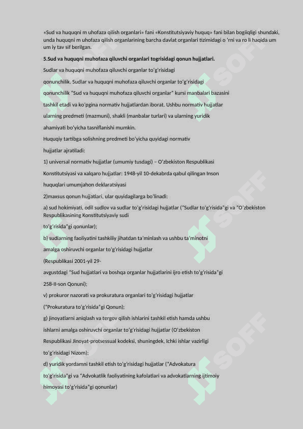 Sud va huquqni muhofaza qiluvchi organlar fanidan sessiya savollari javoblari bilan 3