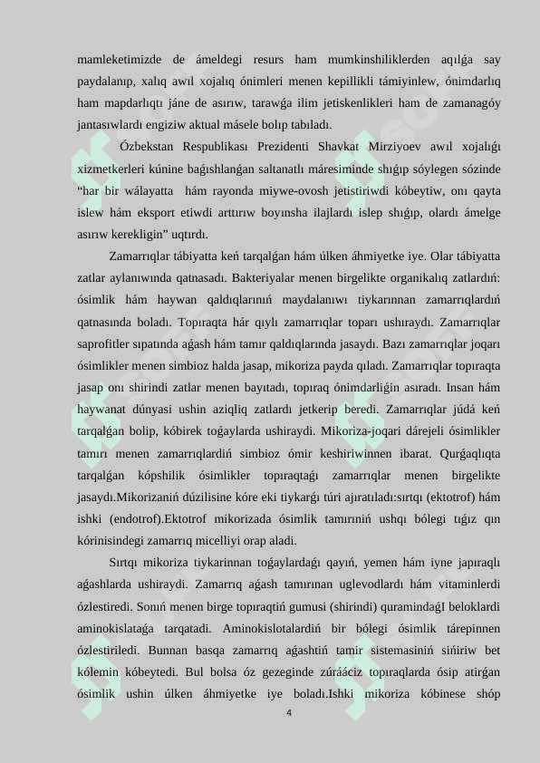 Tómen dárejeli zamarrıqlar wákilleriniń dúzilisi hám  olardıń  xalıq xojalıǵındaǵı áhmiyeti 4