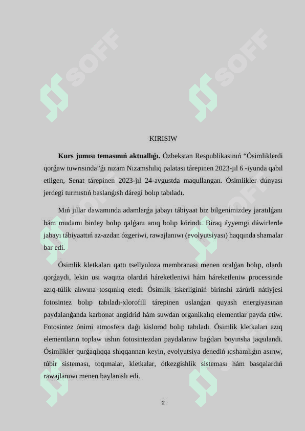 Ósimlikler evolyutsiyası 2