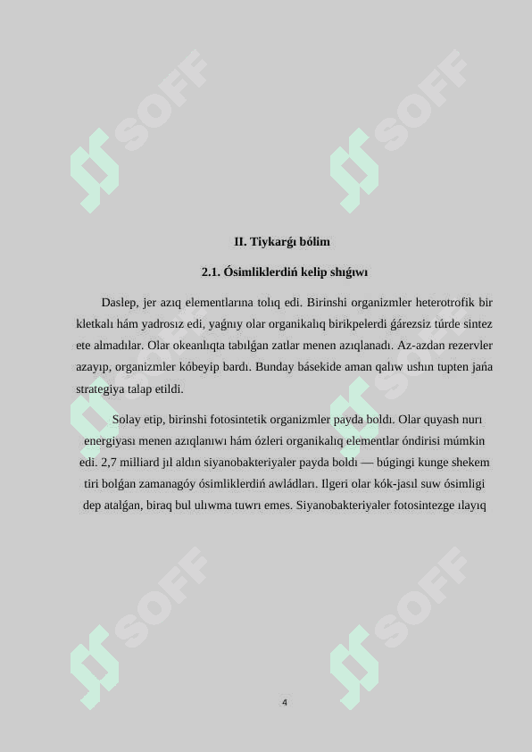 Ósimlikler evolyutsiyası 4