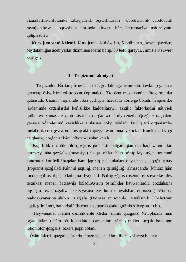 Tropizm hám Nastiyalar 3