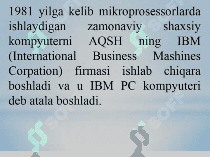 Axborot jarayonlarining apparat va dasturiy taʼminotim mavzusida slayd 3
