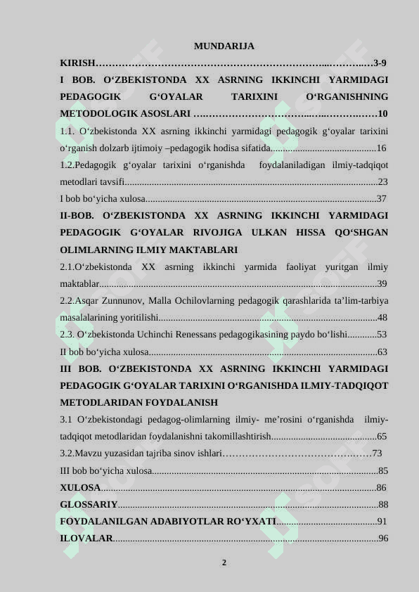 XX ASRNING IKKINCHI YARMIDA O‘ZBEKISTONDAGI PEDAGOGIK G‘OYALAR TARIXINI O‘RGANISHDA ILMIY-TADQIQOT METODLARIDAN FOYDALANISH 2