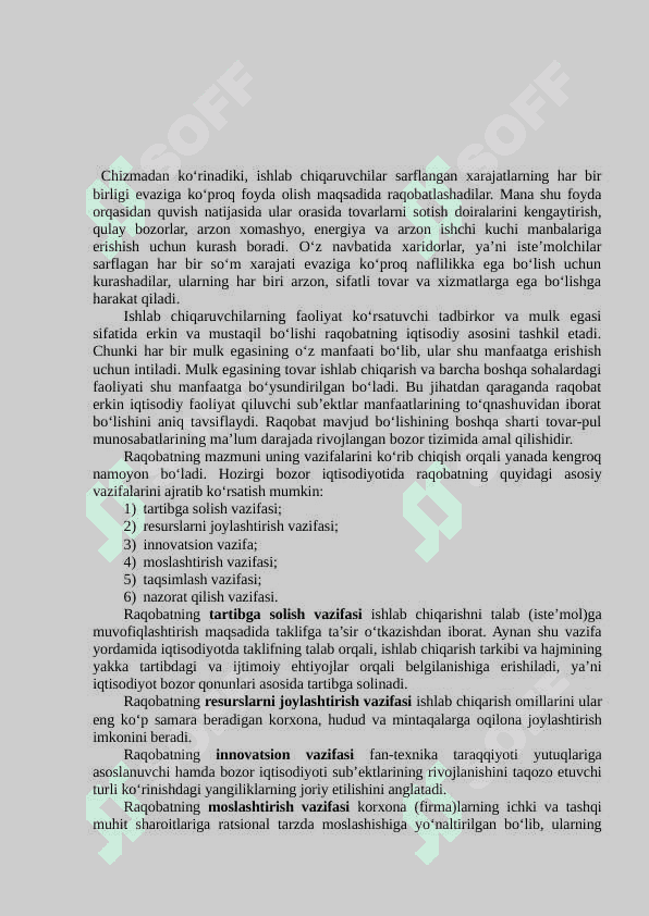 MUKAMMAL BOZOR VA MONOPOLIYA 2