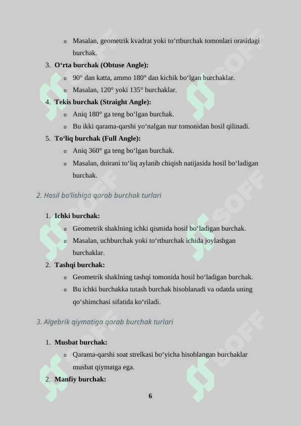 BURCHAK GRADUSI. 30, 45, 60, 90 GRADUSLI BURCHAKLARNI TRANSPORTIR YORDAMIDA O‘LCHASH 6