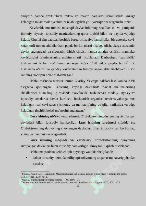 MAVZU:    O‘ZBEKISTONNING DUNYONING RIVOJLANGAN DAVLATLARI BILAN IQTISODIY HAMKORLIGI. 5