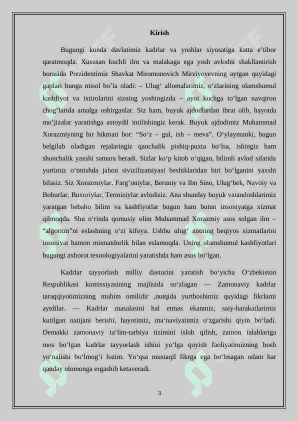 Mavzu: Lazer nurini modulyatsiya qilish    KURS  ISHI 3