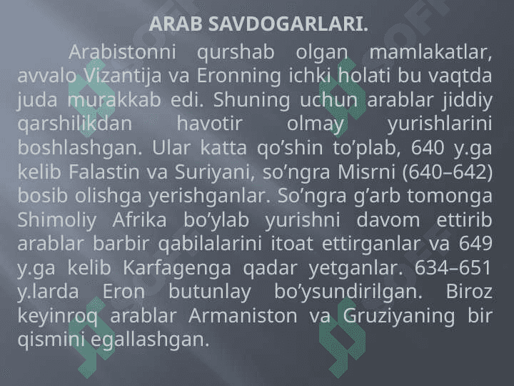 Arablarning O’rta Osiyoga bosqini 4