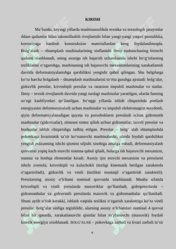 Bolt, vint va shunga o'xshash detallarni  hajmiy shtamplash uchun avtomatlashtirilgan press jihozini tanlash. 4