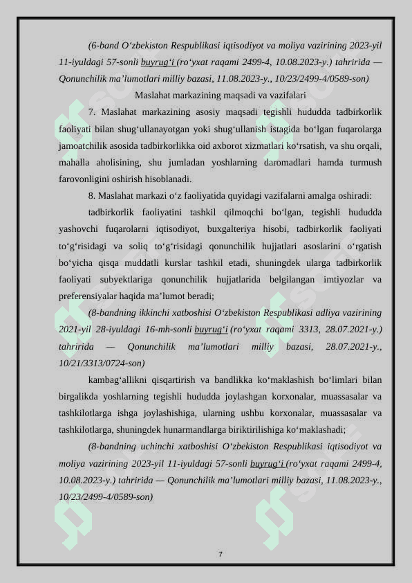 Mahallalar -ijtimoiy o'z o'zini boshqarish organi 7