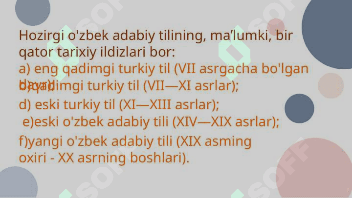 Hozirgi o'zbek adabiy tilining tarixiy ildizlari va dialektal asoslari 3
