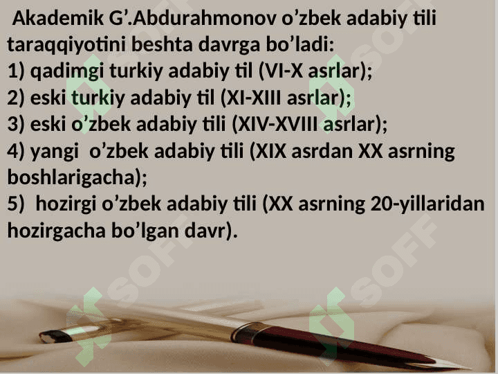 Hozirgi oʻzbek tilining tarixiy ildizlari va dialektal asoslari. 4