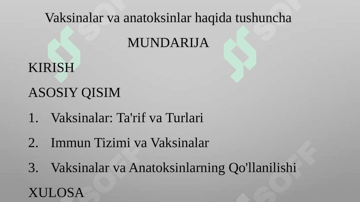 Vaksinalar va anatoksinlar haqida tushuncha 2