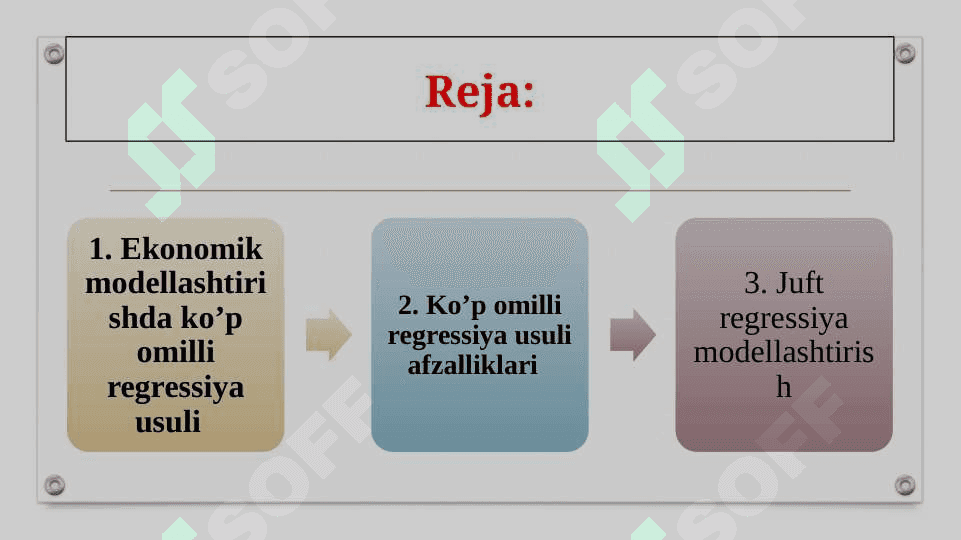Ko‘p omilli ekonometrik tahlil 2