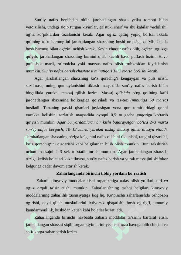 Birinchi tibbiy yordam ko’rsatish 3