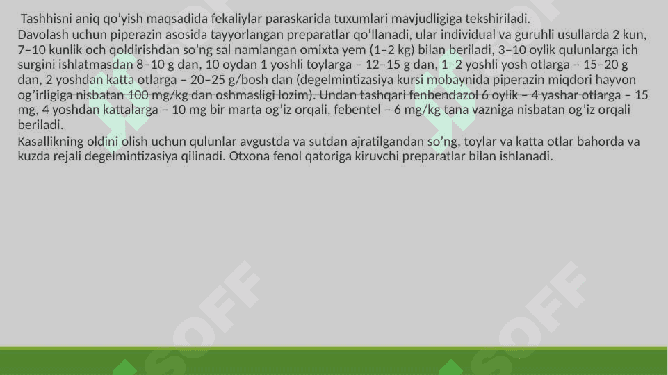 OTLARDA UCHRAYDIGAN INVAZION KASALLIKLARI 6