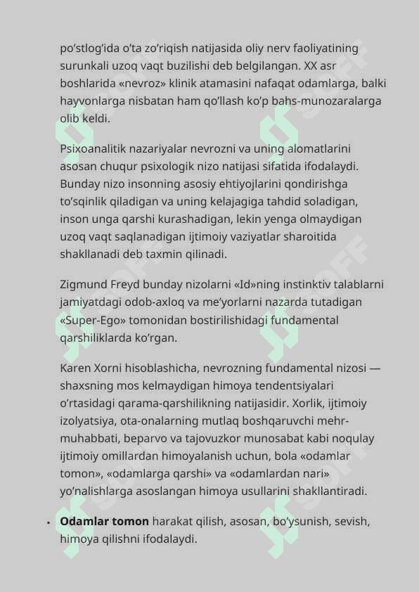 Nevroz — rivojlanish sabablari va mexanizmlari, alomatlari, davolash, oldini olish 3