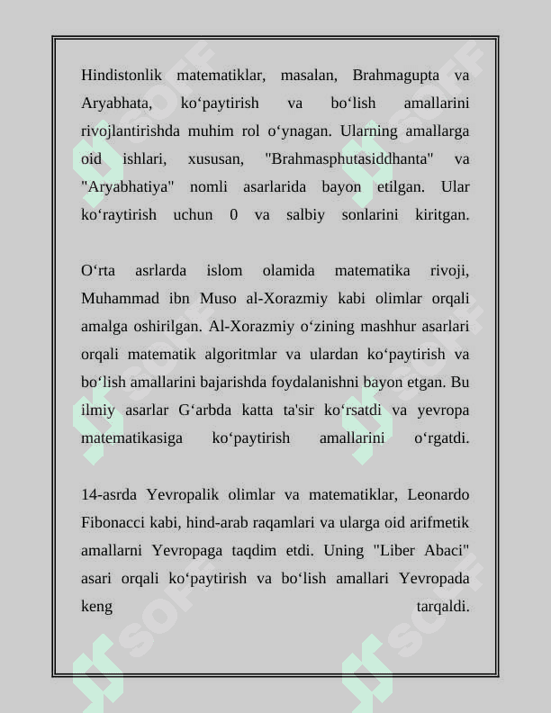 KO’PAYTIRISH VA BO’LISH AMALI MA'NOSINI OCHIB BERISH HAMDA UNI BOSQICHLAB KONSENTRLARDA BAJARILISHINI O’RGATISH 8
