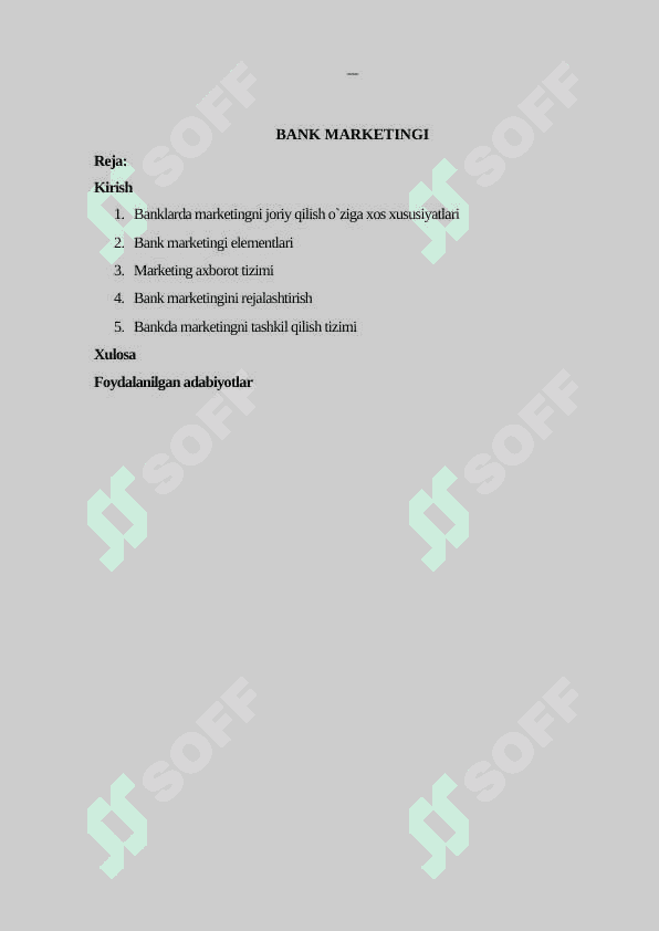 BANK MARKETINGI 2