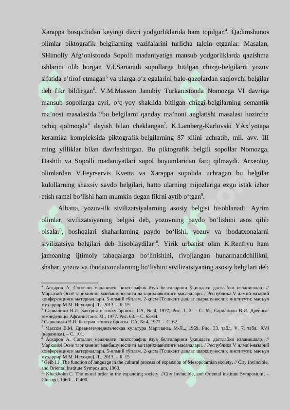 OKS SIVILIZATSIYASINING PIKTOGRAFIK BELGILI YOZUVLARI. 2