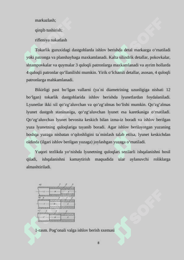 Karra o’lchamli detallar uchun donali va kichik seriyali ishlab chiqarish 8