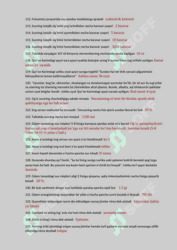 METHODS OF NATURAL SCIENCES AND THEIR TEACHING FANIDAN Final test SAVOLLARI javoblari bilan 6