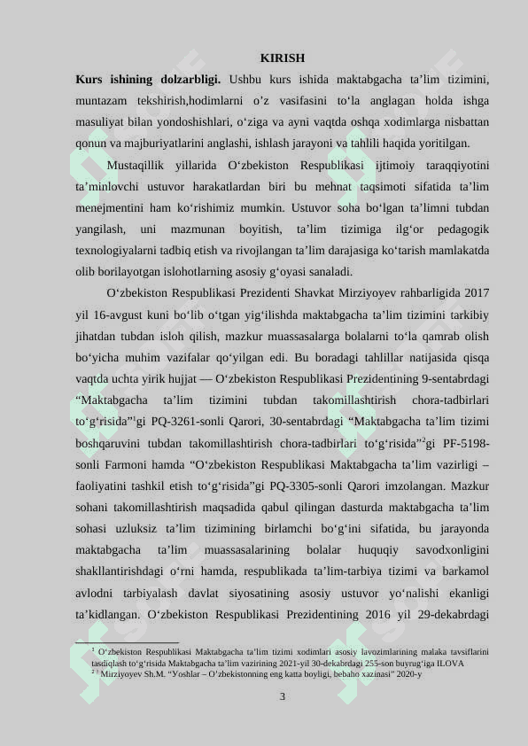 MAKTABGACHA TA’LIM MUASSASASINI  YALPI TEKSHIRISHNING ASOSIY SHAKILLARI 3