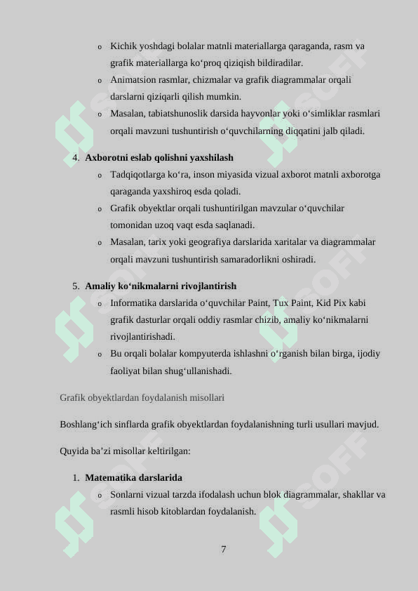 GRAFIK KO‘RINISHDAGI OBYEKTLAR USTIDA ISHLASH 7