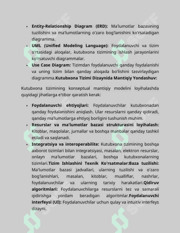 KUTUBHONA KONSEPTUAL MANTIQIY,AXBOROT TIZIMLARINI LOYIHALASH 7