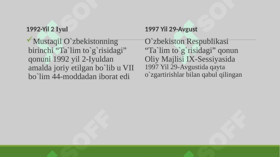 O`ZBEKISTON RESPUBLIKASINING TA`LIM TO`G`RISIDAGI QONUNLAR 3