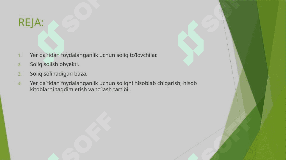 YER QA’RIDANFOYDALANGANLIK UCHUN SOLIQ 2