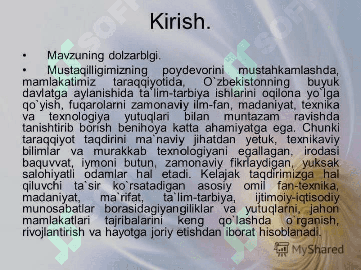 MUSTAQILLIK YILLARIDA TA'LIM TARBIYA 2
