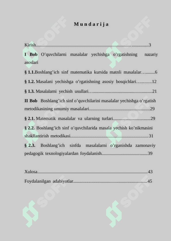 Boshlang'ich sinflarda matnli masalalar yechish metodlari 2