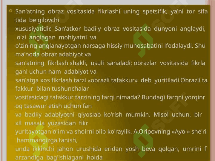 Badiiy obraz xususiyatlari 2