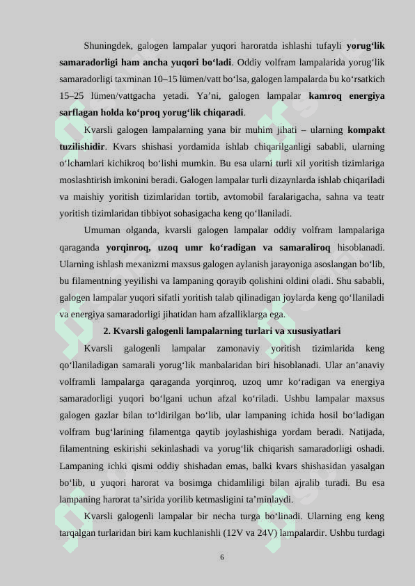 Kvarsli galogenli elektr lampalar 6
