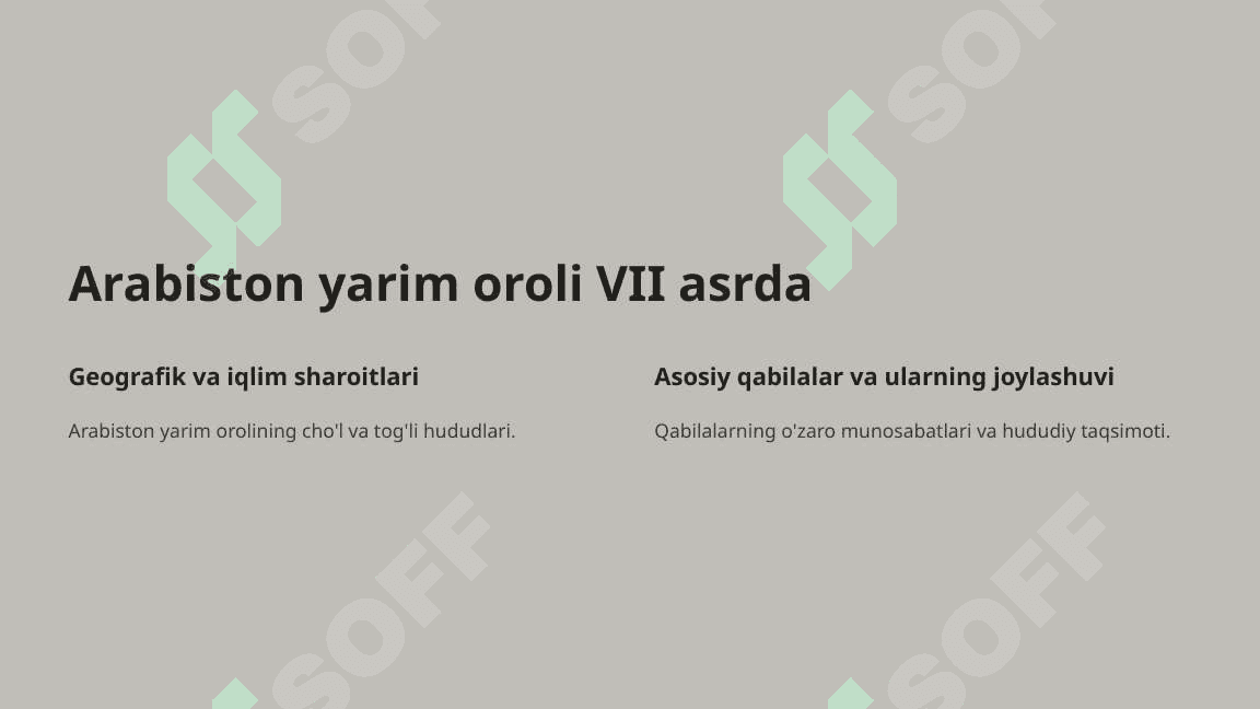 Islom dinining paydo bo'lishidagi ijtimoiy-siyosiy va madaniy sharoitlar 3